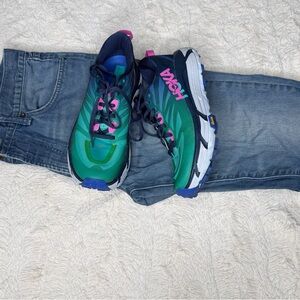 Hoka Teal and Navy Athletic Shoes